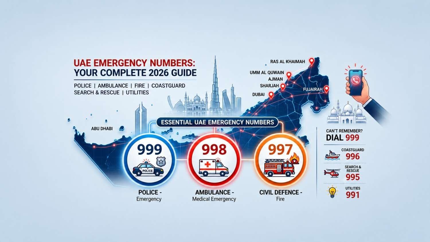 UAE Emergency Numbers: The Complete List for All Seven Emirates