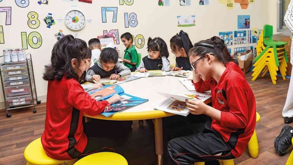 children learning in the of a Sharjah school