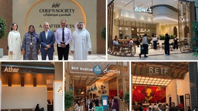 Chef's Society dining hall at City Centre Mirdif featuring restaurants including Bait Maryam, Bonci, ATHAR, and REIF in Dubai.